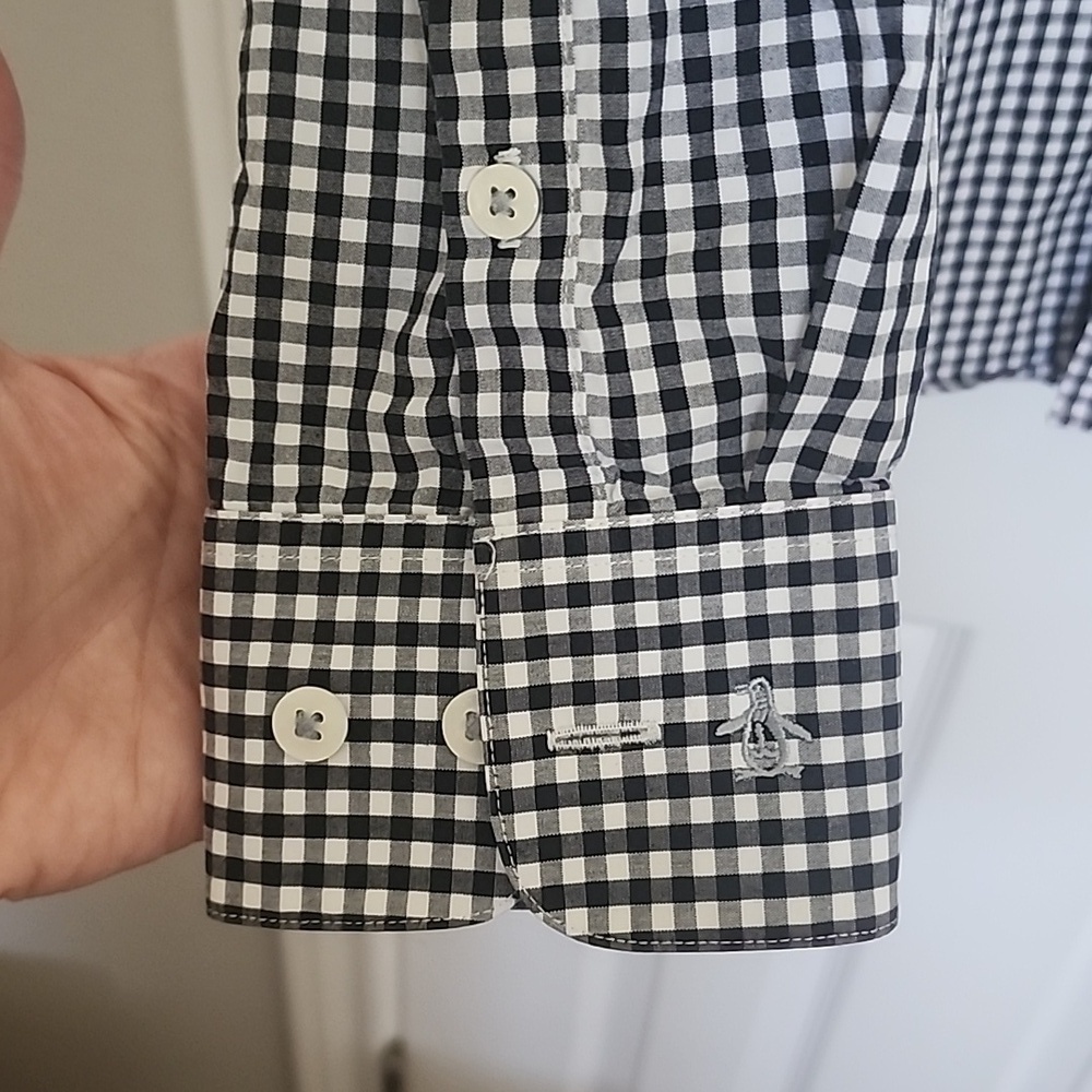 Original Penguin Heritage Slim Fit Shirt Neck Size 16 34/35 - Picture 4 of 9